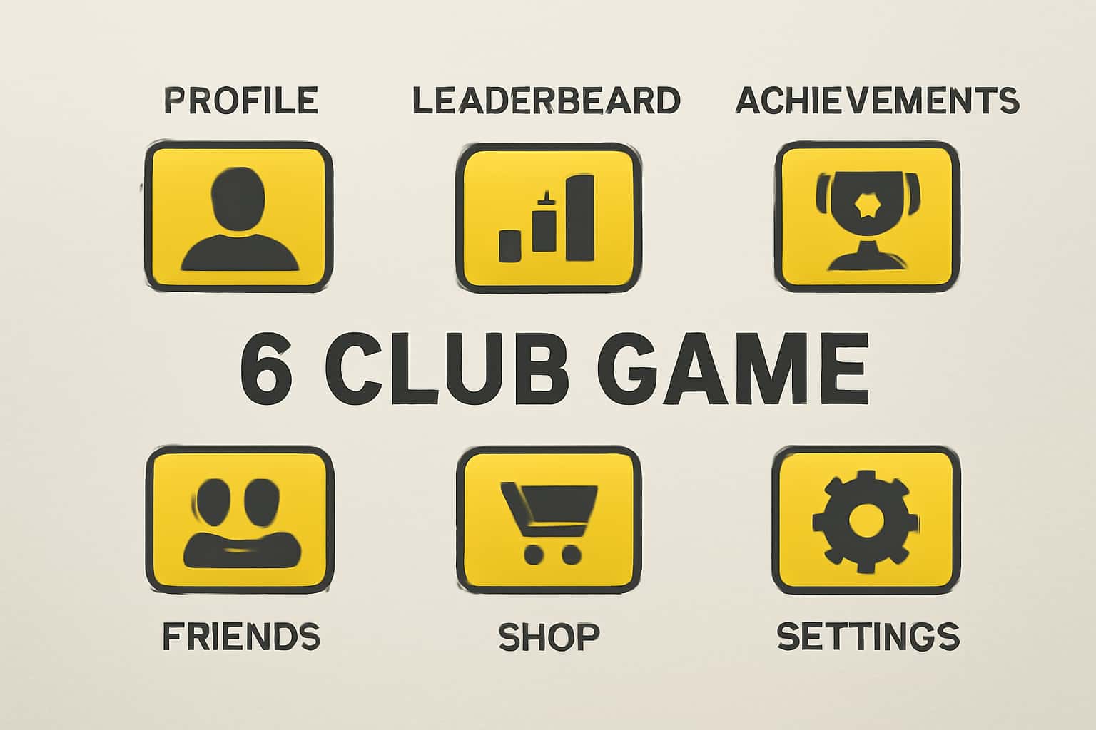 6 Club Game Features Overview informational scene