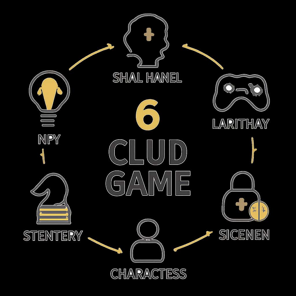 A diagram explaining features of 6 Club Game Guides.