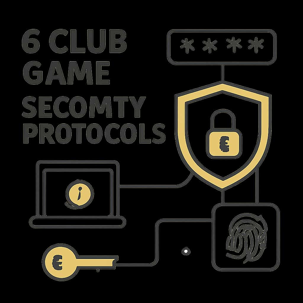 An educational diagram related to 6 Club Game Security Protocols.