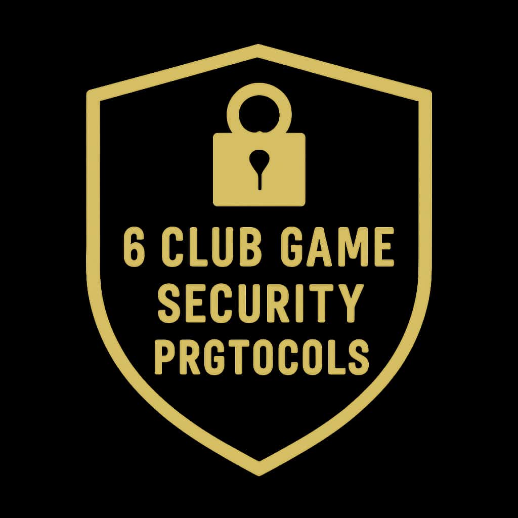 A simple badge representing 6 Club Game Security Protocols.