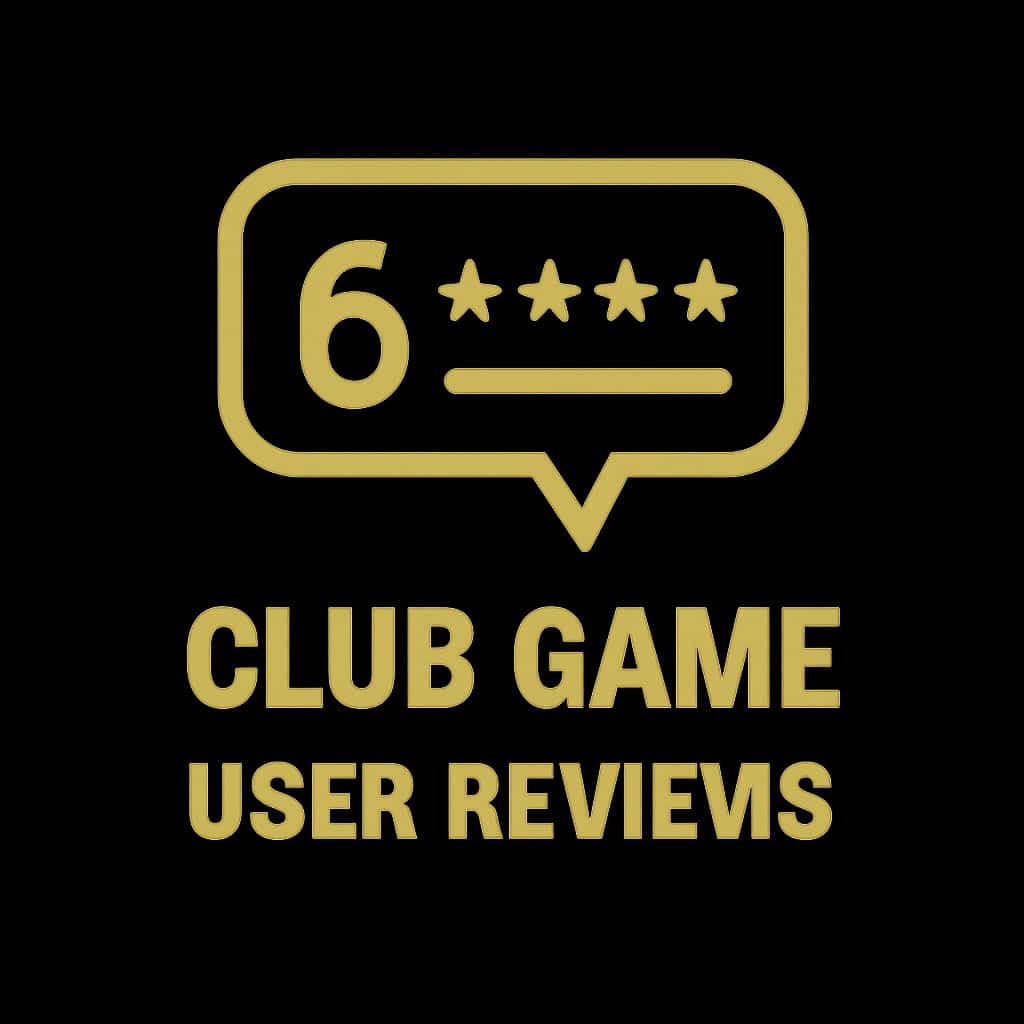 An icon representing 6 Club Game User Reviews.