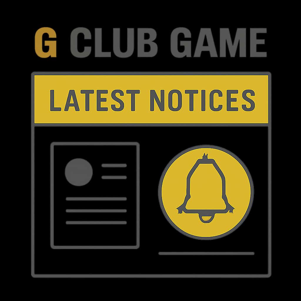 Illustration depicting key aspects of Latest 6 Club Game Notices.