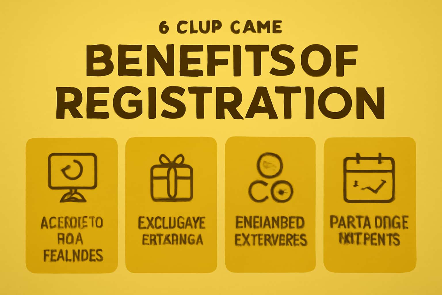 An illustration showcasing the benefits of registering for 6 Club Game.