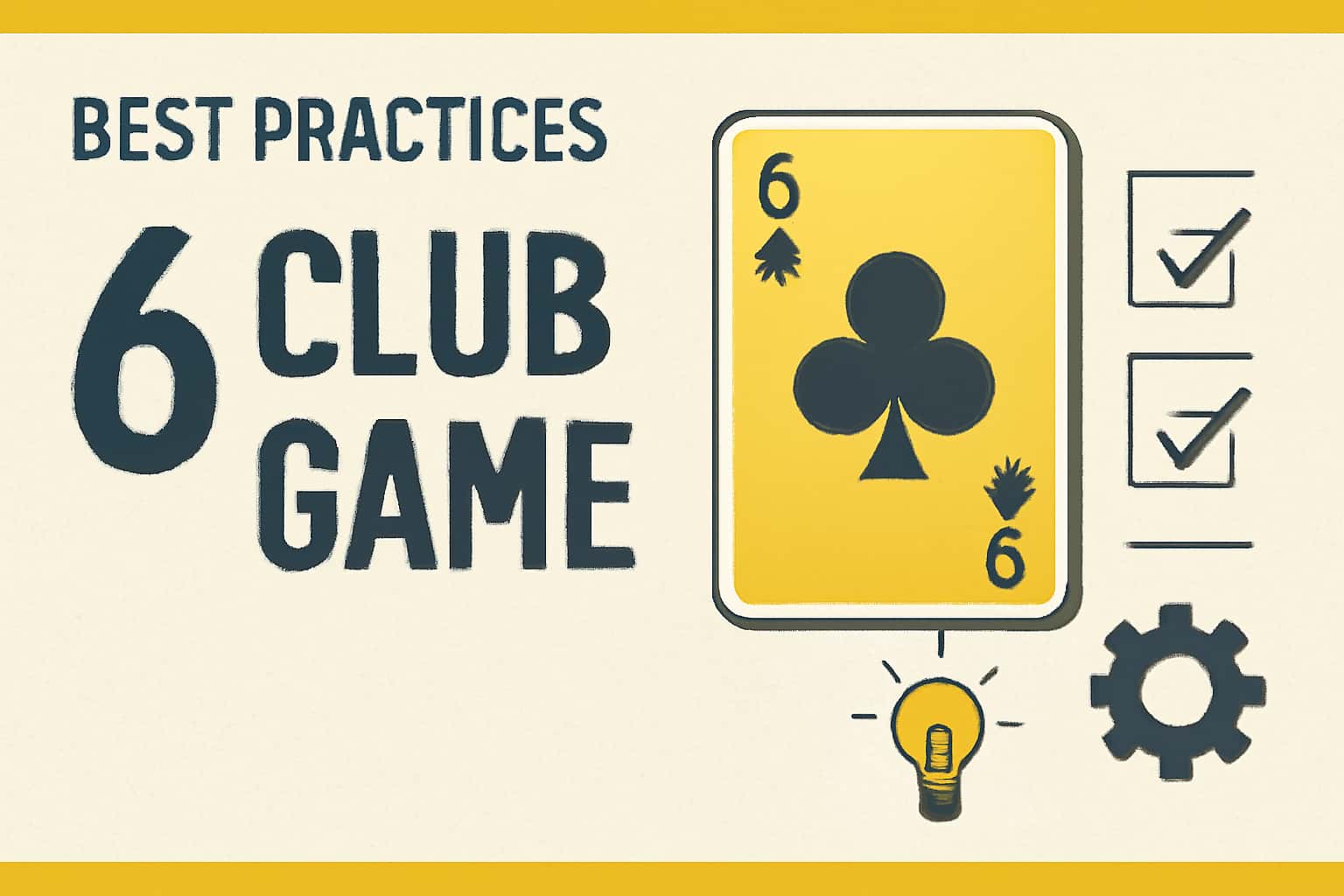 An informative scene illustrating the best practices for 6 Club Game.