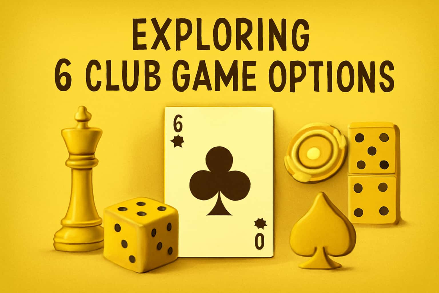 An informational scene depicting the 6 Club Game options.