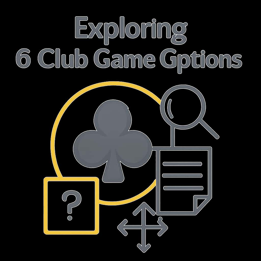 An educational diagram illustrating 6 Club Game features.