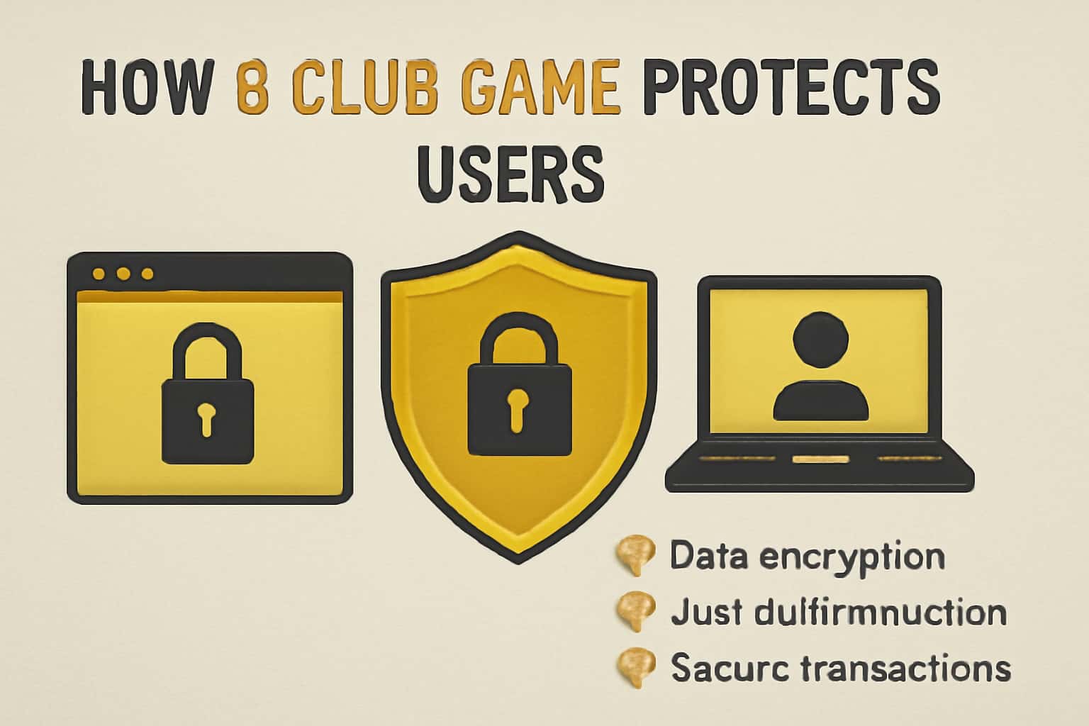 An informational scene depicting user protection measures in the gaming environment of 6 Club Game.