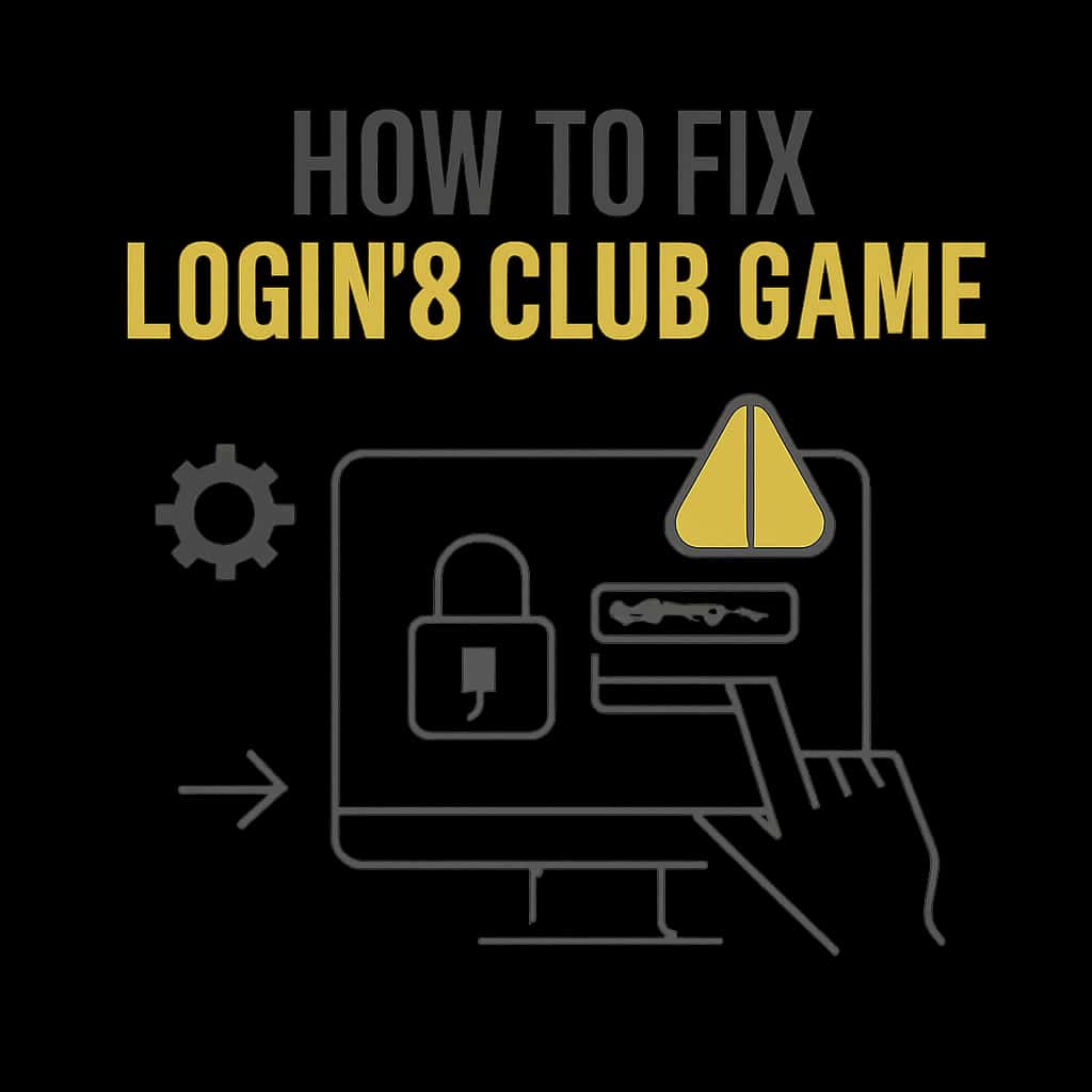 Diagram outlining steps for resolving 6 Club Game login challenges.