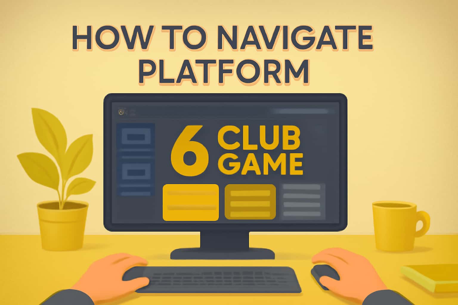 An informational graphic representing the navigation of the 6 Club Game platform.