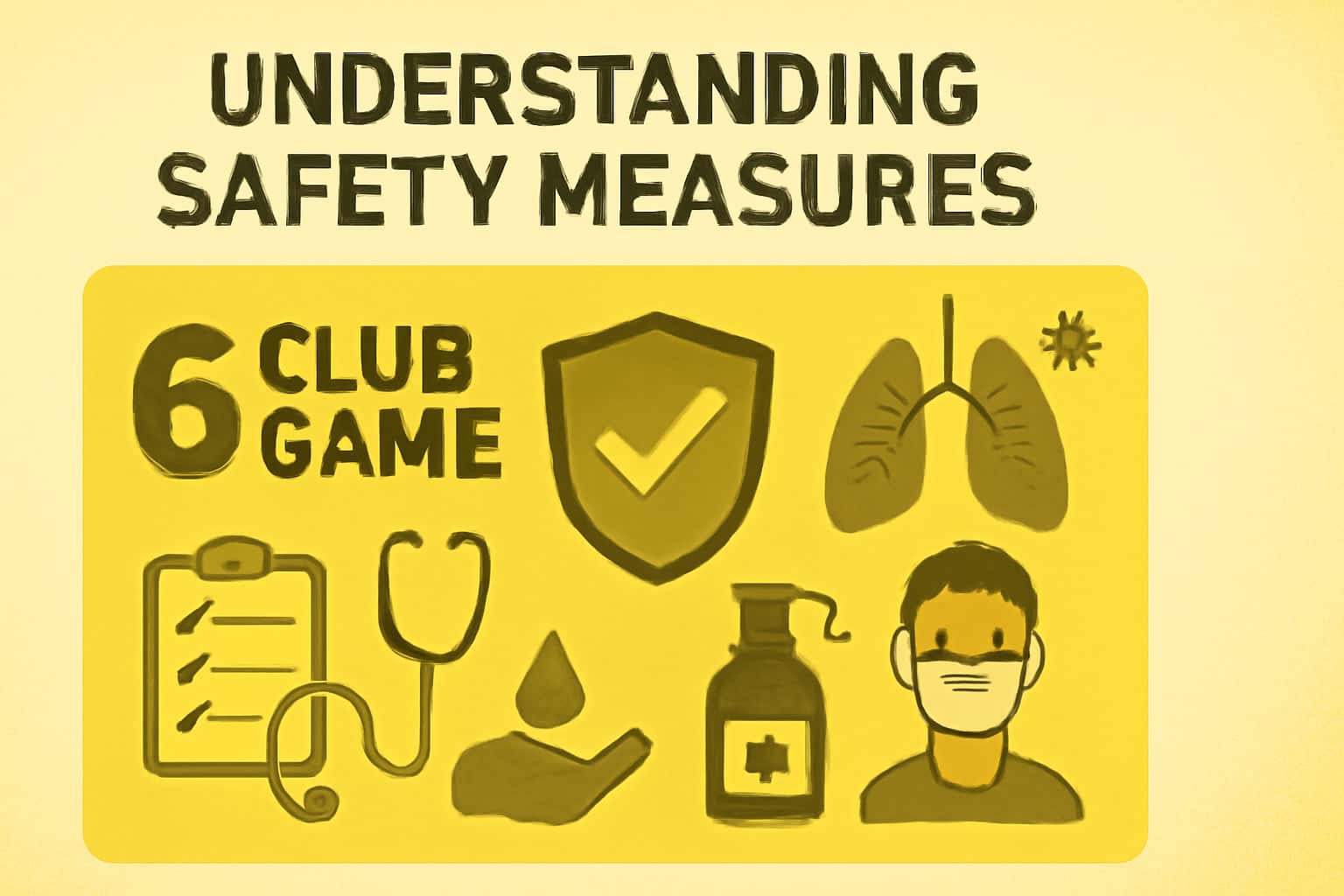An informational graphic depicting safety measures for the 6 Club Game platform.